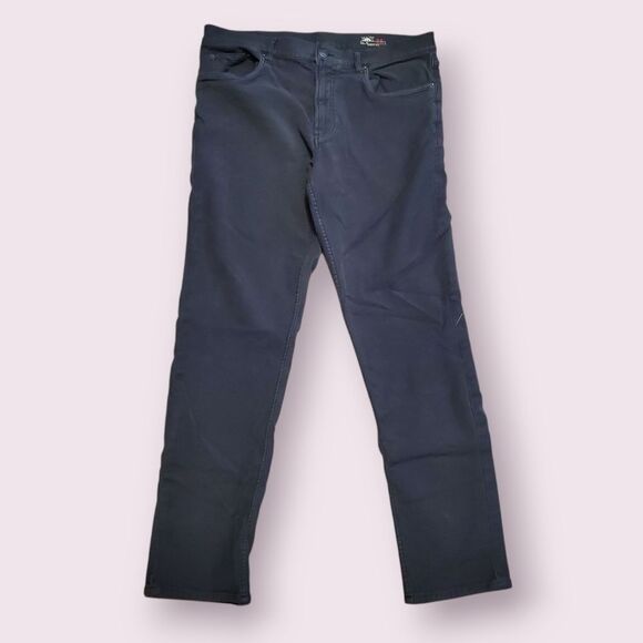 Faherty Men Terry Stretch Straight Legs 5-Pockets Cotton Blend Gray Size 35 x 30 - Picture 1 of 4